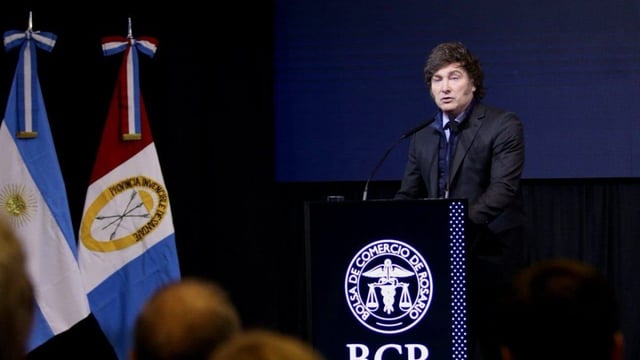 Javier Milei cerrará el acto central de la Bolsa de Comercio de Rosario.