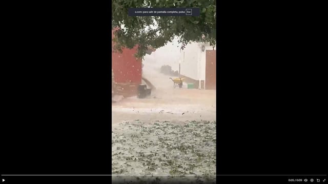 Una tormenta ha descargado con fuerza sobre Ontinyent