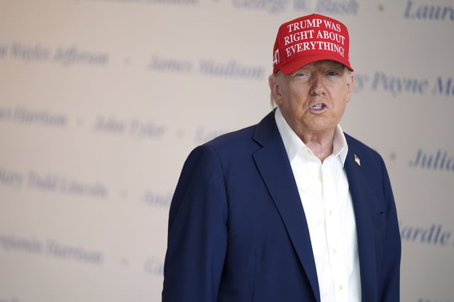 President Donald Trump speaks at The People's House museum, Friday, Aug. 22, 2025, in Washington.