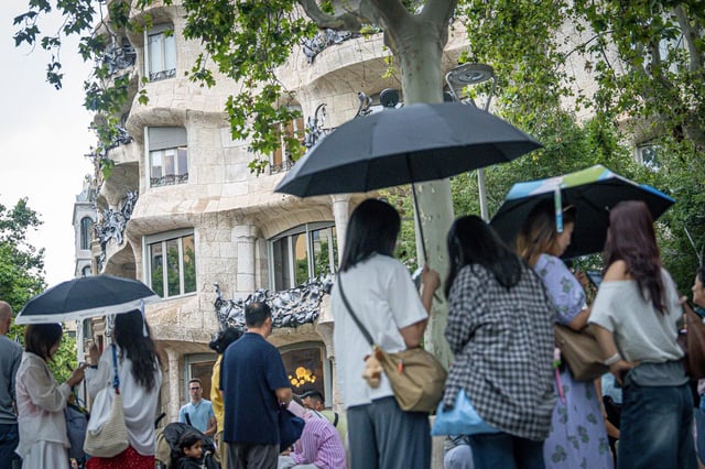 Lluvia en Barcelona el pasado 23 de julio.