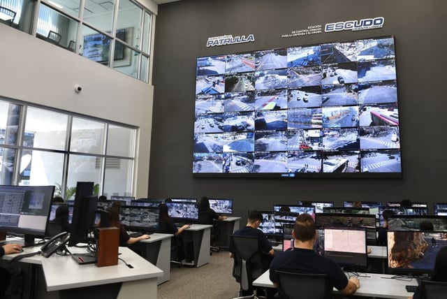 Las instalaciones de Escudo, la central de seguridad de Vicente López