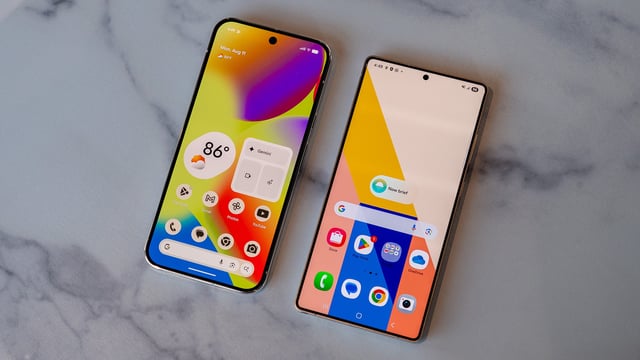 Comparing the designs of the Google Pixel 10 Pro and the Samsung Galaxy S25 Ultra