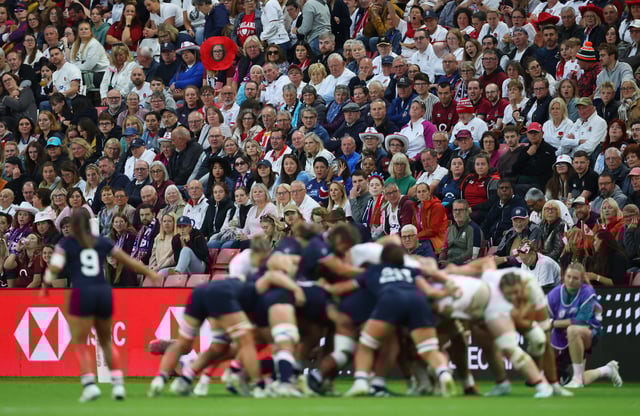 Rugby Union - Women's World Cup 2025 - Pool A - England v United States - Stadium of Light, Sunderland, Britain - August 22, 2025  General view of fans watching the match Action Images via Reuters/Craig Brough
