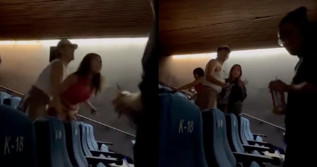 VIDEO ¬ “Lady Cineteca”: mujer desata pelea por hablar en película. Foto: Captura de pantalla