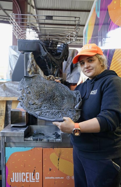 Stall holder Sev Ali said the damage done to a $20,000 juicing machine.