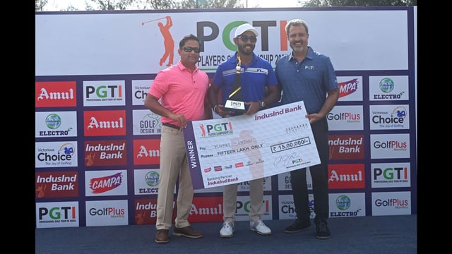 The 28-year-old Chandigarh resident Yuvraj (63-67-61-65), also the winner in Mysuru last week, thus registered back-to-back titles and took a commanding lead in the PGTI Order of Merit after picking up the winning cheque worth ₹15 lakh. (HT File)