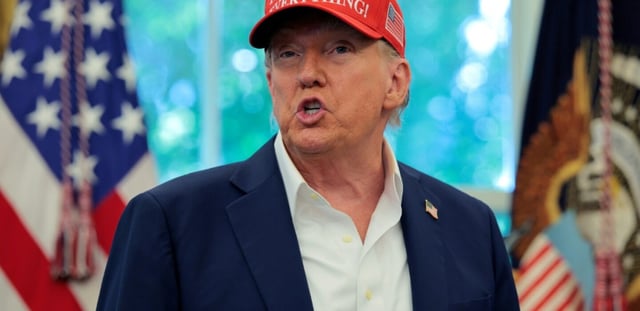 Le président américain Donald Trump, dans le bureau ovale, le 22 août 2025 à Washington.