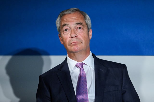 Britain's Reform UK Party leader Nigel Farage speaks at a press conference in London, Britain, July 28, 2025. REUTERS/Jaimi Joy/File Photo