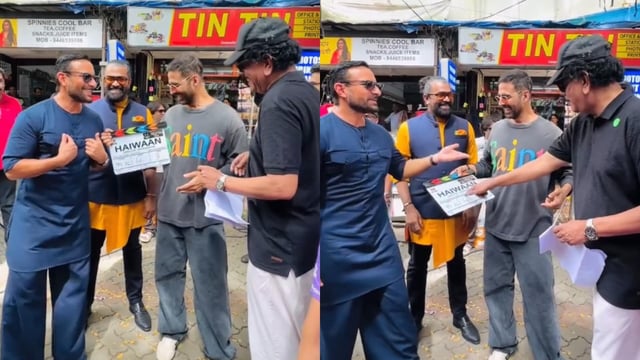 Akshay Kumar and Saif Ali Khan kick off shoot for Priyadarshan's Haiwaan.