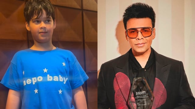Karan Johar's Son Yash Wears Customised 'Nepo Baby' T-Shirt; Says 'But I Don't Want To Be Launched'; WATCH