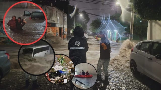Dos personas sin vida, varios rescatados, decenas de casas inundadas y vehículos arrastrados por la corriente fue el saldo