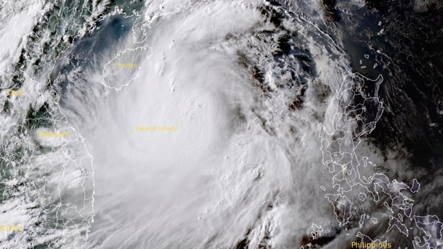 Satellite image of Tropical Storm Kajiki as of August 23, 2025. Credit: Himawari-9, RAMMB/CIRA, The Watchers.