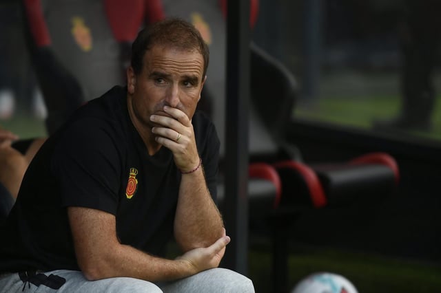 Jagoba Arrasate durante el encuentro frente al Celta de Vigo en Son Moix