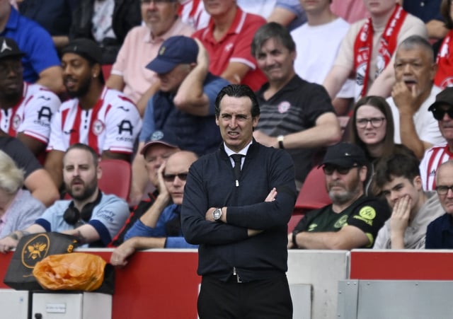 Soccer Football - Premier League - Brentford v Aston Villa - GTech Community Stadium, London, Britain - August 23, 2025 Aston Villa manager Unai Emery REUTERS/Tony O Brien