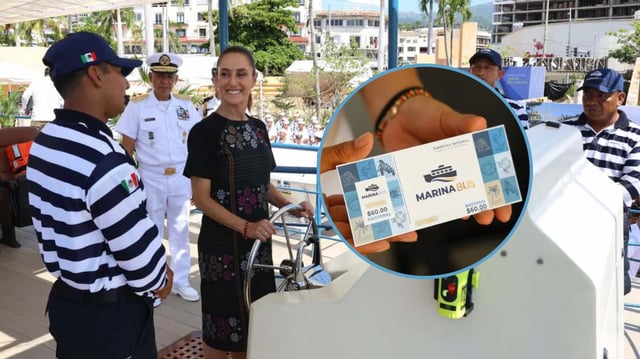 La presidenta Claudia Sheinbaum inaugura el Marinabus en Acapulco, conoce cómo es. | Foto: Presidencia.