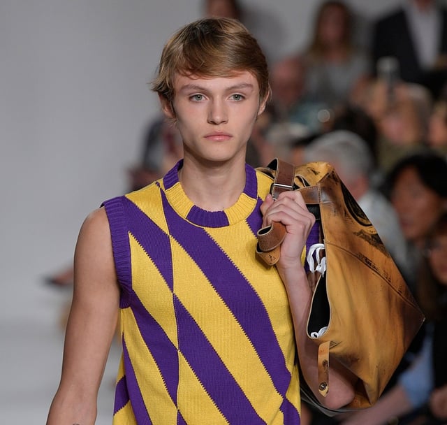 Model Mingus Reedus walks the runway for Calvin Klein Collection fashion show during New York Fashion Week on September 7, 2017, in New York.