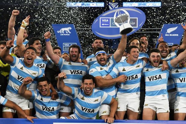 Los Pumas superaron a All Blacks y lograron su primera victoria en casa ante los neozelandeses. (AP)