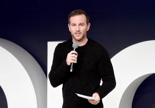 Oxfordshire, ENGLAND - DECEMBER 01: Joe Gebbia speaks on stage during #BoFVOICES on December 1, 2017 in Oxfordshire, England. (Photo by Stuart C. Wilson/Getty Images)