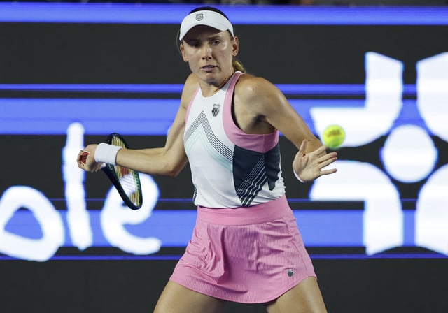 Tennis - WTA 500 - Monterrey Open - Club Sonoma, Monterrey, Mexico - August 23, 2025 Russia's Ekaterina Alexandrova in action during her final match against Russia's Diana Shnaider REUTERS/Daniel Becerril