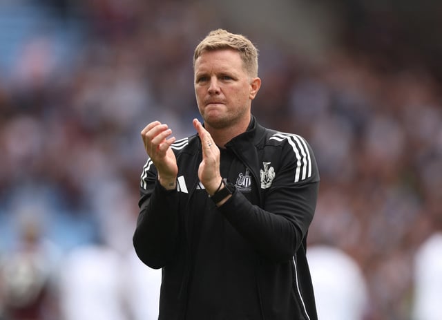 Soccer Football - Premier League - Aston Villa v Newcastle United - Villa Park, Birmingham, Britain - August 16, 2025 Newcastle United manager Eddie Howe reacts after the match REUTERS/David Klein/ File Photo