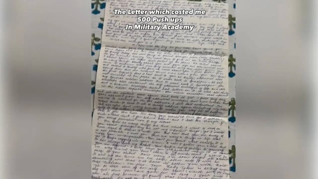Ex-Army Officer Shares Decades-Old Handwritten Love Letter That Cost Him '500 Push-Ups'