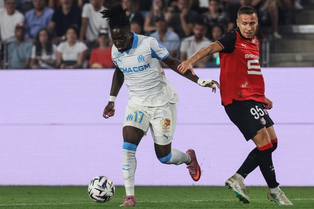 Jonathan Rowe (L) has been sold by Marseille after a dressing room brawl with Adrien Rabiot