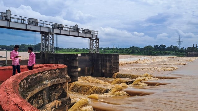 The Baitarani river was flowing at 18.61 metre at 10 am, crossing the danger level of 18.33 metre at Akhuapada, he said.