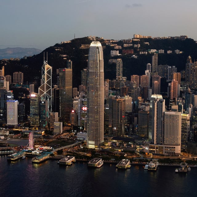 FILE PHOTO: A general view of Two International Finance Centre (IFC), HSBC headquarters and Bank of China in Hong Kong, China July 13, 2021. REUTERS/Tyrone Siu/File Photo