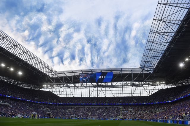 Soccer Football - Premier League - Everton v Brighton & Hove Albion - Hill Dickinson Stadium, Liverpool, Britain - August 24, 2025 General view inside the stadium before the match Action Images via Reuters/Peter Powell