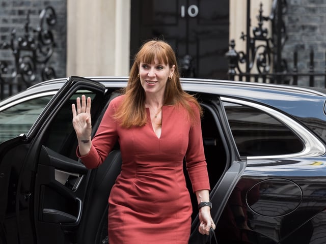 LONDON, UNITED KINGDOM - JULY 15: Deputy Prime Minister and Secretary of State for Levelling Up, Housing and Communities Angela Rayner arrives in Downing Street to attend the weekly Cabinet meeting in London, United Kingdom on July 15, 2025. (Photo by Wiktor Szymanowicz/Anadolu via Getty Images)