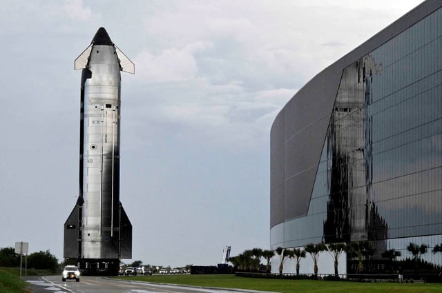 Un vaisseau spatial SpaceX Starship au Texas, le 23 août.
