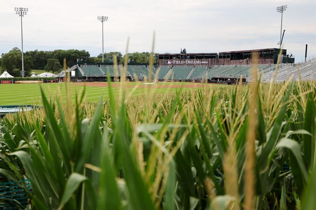 DYERSVILLE, IOWA - AUGUST 11: A general view of the Field of Dreams prior to the game between the Cincinnati Reds and the Chicago Cubs on August 11, 2022 in Dyersville, Iowa. (Photo by Michael Reaves/Getty Images)