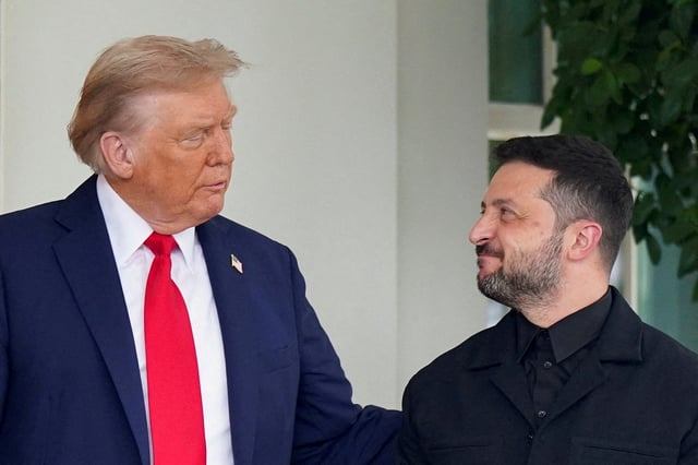 President Donald Trump met Ukrainian President Volodymyr Zelenskyy in the White House on Aug. 18.