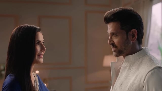 Katrina Kaif and Hrithik Roshan in a still from the ad.