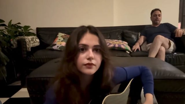 Aneet Padda mesmerises fans with her singing as she jams with her father.