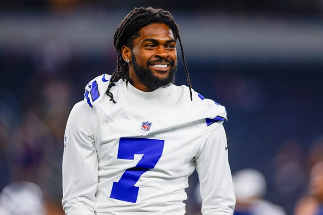 Aug 22, 2025; Arlington, Texas, USA; Dallas Cowboys cornerback Trevon Diggs (7) prior to the game against the Atlanta Falcons at AT&T Stadium. Mandatory Credit: Andrew Dieb-Imagn Images/File photo