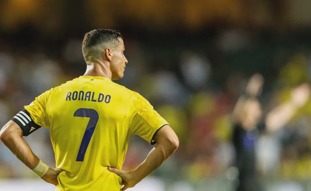 Cristiano Ronaldo en la final de la Supercopa de Arabia Saudita
