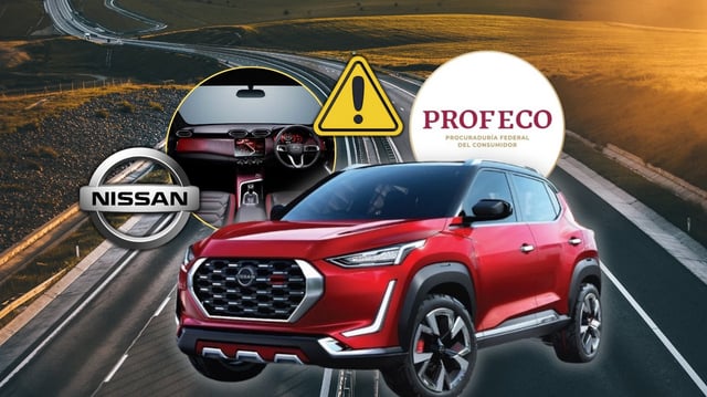 Profeco advirtió que ambos fallos "podrían provocar riesgo de mal funcionamiento o incluso un accidente o colisión". Foto: Especial (Nissan/Profeco/Canva)