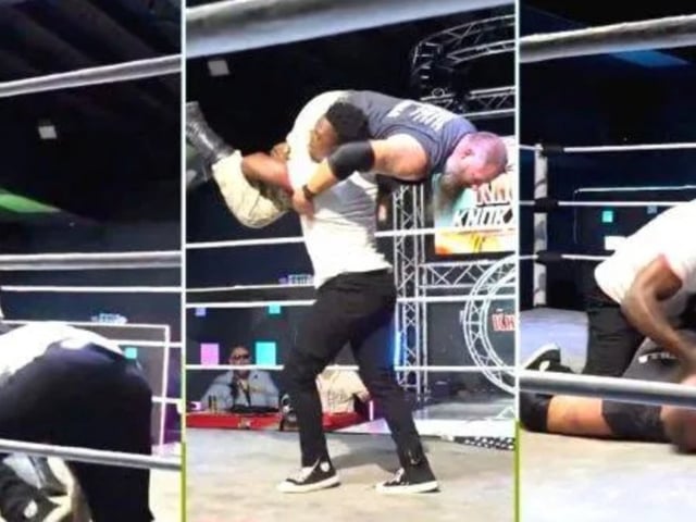 El hijo de Quinton “Rampage” Jackson protagonizó un violento episodio en un combate de lucha libre en Los Ángeles. Foto: captura de video