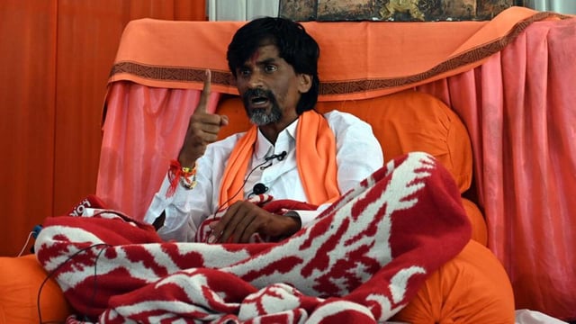 Jalna, India- July 21, 2024: Maratha activist Manoj Jarange Patil launched fresh indefinite hunger strike from Antarwali (Sarathi) village for implementation of Maratha quota demands. July 21, 2024. (Photo by Raju Shinde/HT Photo) (Hindustan Times)