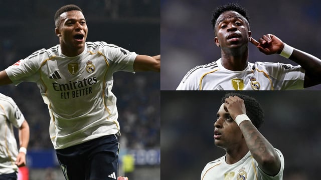 Mbappe Vinicius Rodrygo Real Madrid GFX