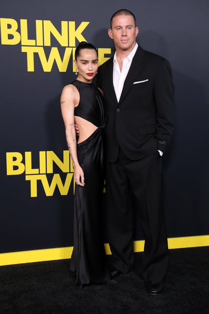 LOS ANGELES, CALIFORNIA - AUGUST 08: (L-R) Zoë Kravitz and Channing Tatum attend the Los Angeles Premiere of Amazon MGM Studios' "Blink Twice" at DGA Theater Complex on August 08, 2024 in Los Angeles, California. (Photo by Rodin Eckenroth/Getty Images)
