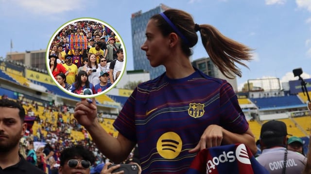 La jugadora del Barcelona conquistó a la afición azteca
