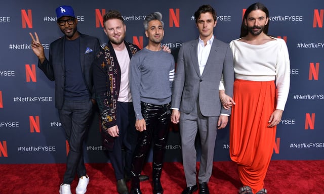 Queer Eye's previous Fab Five line-up, featuring Bobby Berk. (Getty)