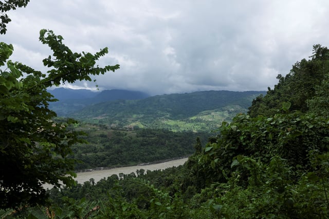 A view shows the Siang river in Parong, Siang district, Arunachal Pradesh, India, August 1, 2025. REUTERS/Francis Mascarenhas