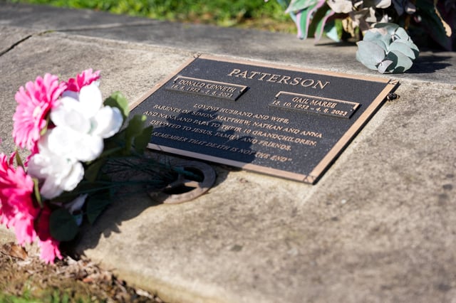 A memorial plaque for Don and Gail Patterson at the Korumburra general cemetary in Korumburra, Australia, June 24, 2025. REUTERS/Asanka Brendon Ratnayake/File Photo