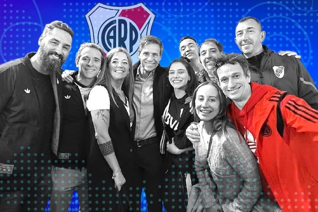 Diego Lagomarsino apareció en un acto en River