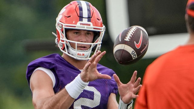 Clemson quarterback Cade Klubnik (2) during Clemson football 2025 practice at the Allen N. Reeves Football Complex in Clemson, S.C. Friday, August 1, 2025. Ken Ruinard / USA Today Network South Carolina / USA TODAY NETWORK via Imagn Images