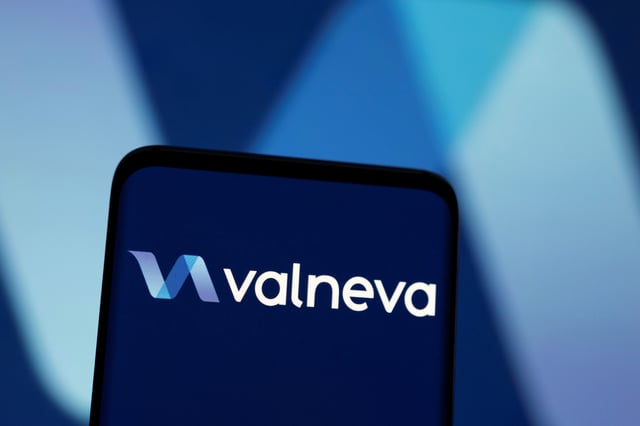 Valneva logo is seen displayed in this illustration taken, May 3, 2022. REUTERS/Dado Ruvic/Illustration