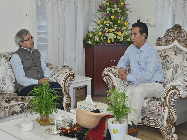 Railway Board Chairman & CEO Satish Kumar meets Mizoram CM Lalduhoma